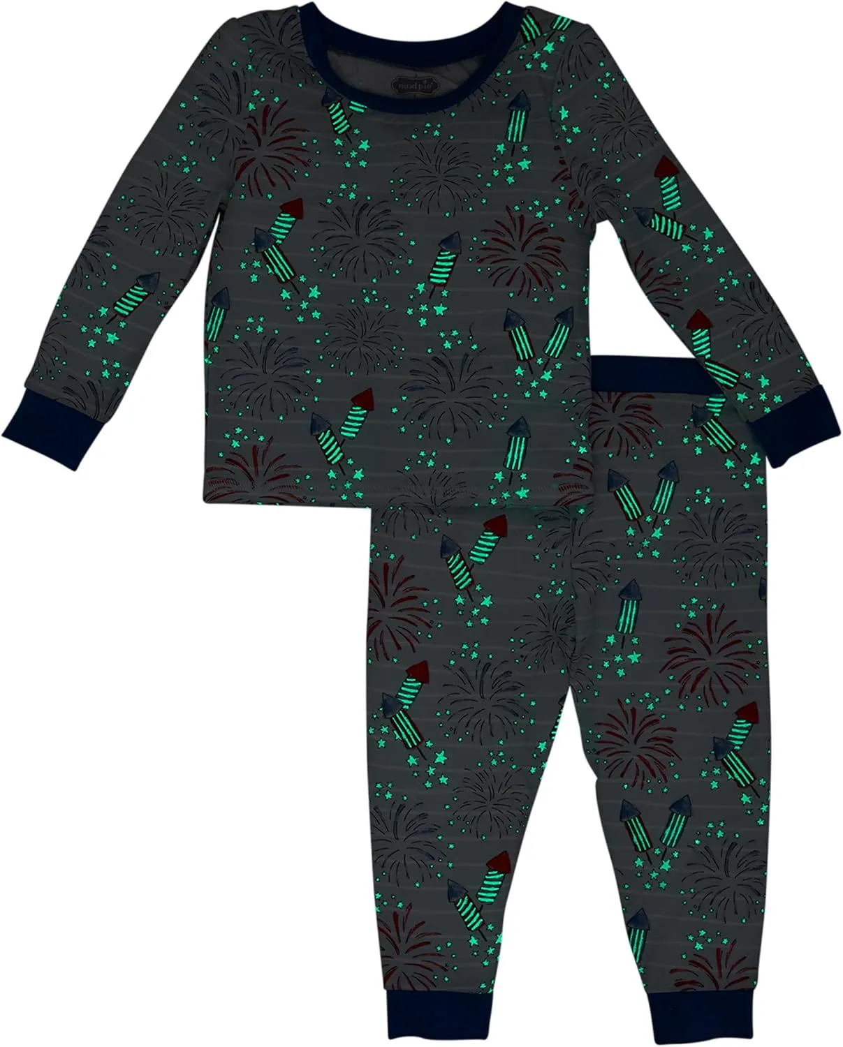 Mud Pie Boys Firework Glow Pjs