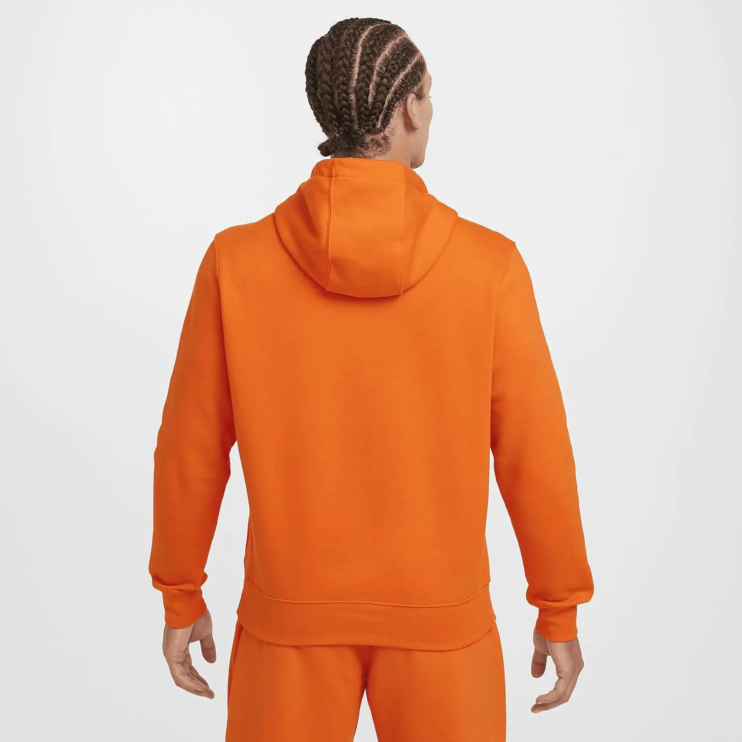 Nike Sportswear Club Fleece Men's Graphic Pullover Hoodie (BV2973-819, Safety Orange/Safety Orange/)