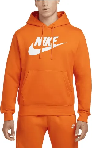 Nike Sportswear Club Fleece Men's Graphic Pullover Hoodie (BV2973-819, Safety Orange/Safety Orange/)