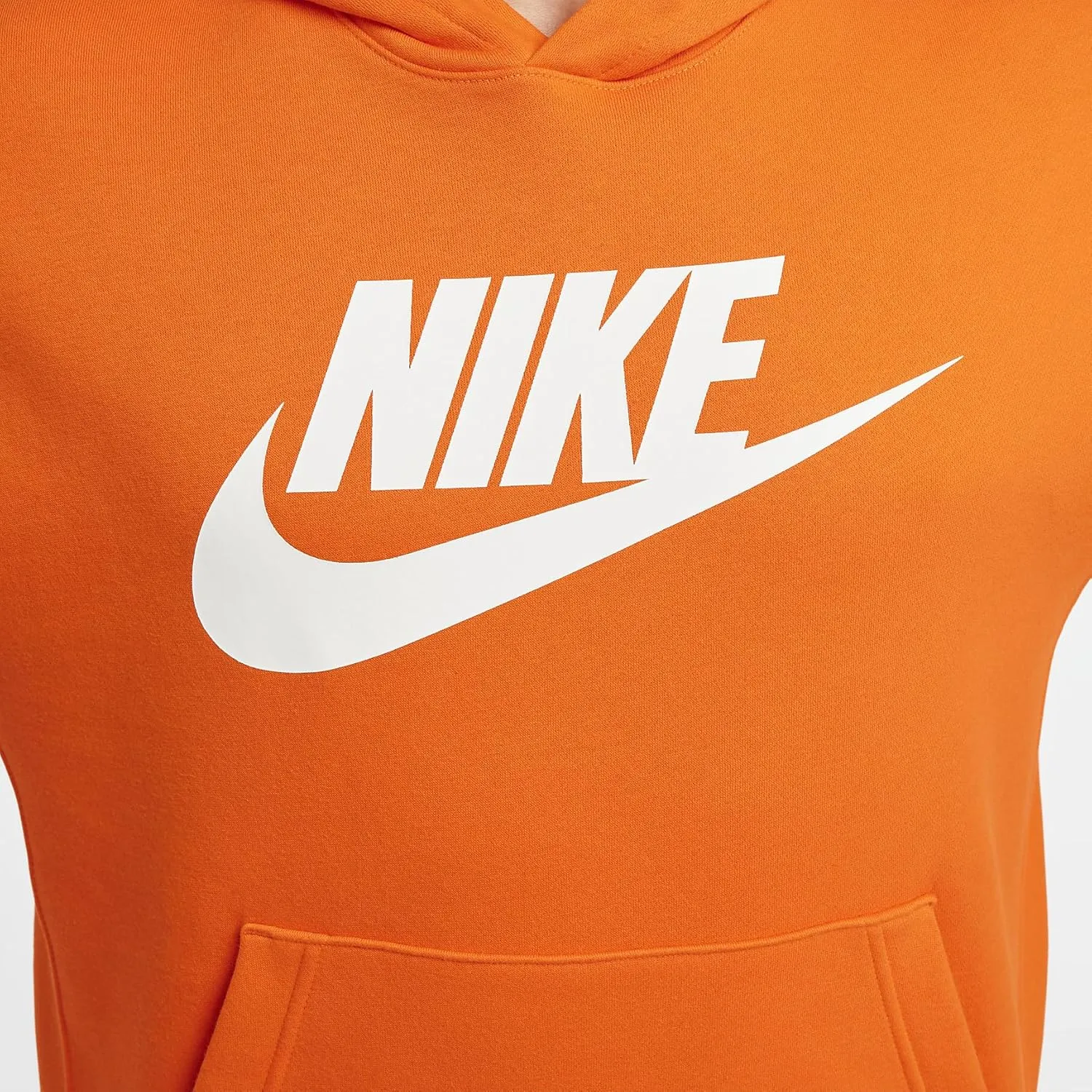 Nike Sportswear Club Fleece Men's Graphic Pullover Hoodie (BV2973-819, Safety Orange/Safety Orange/)