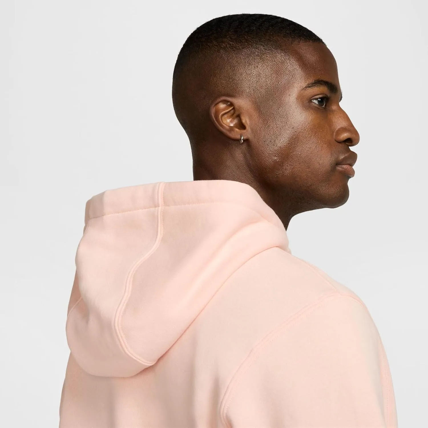 Nike Sportswear Club Fleece Pullover Hoodie (BV2654-664, Washed Coral/Washed Coral/White)
