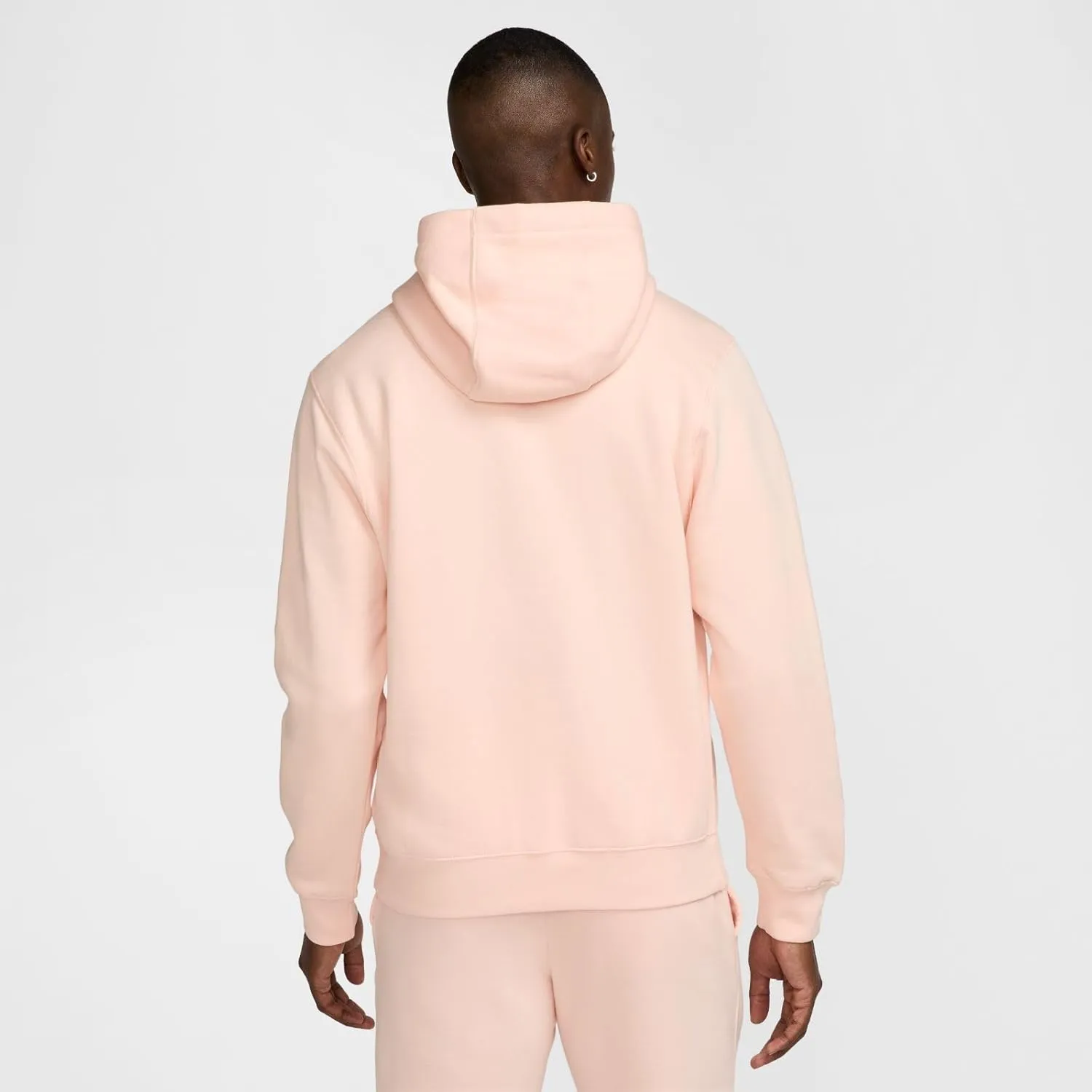 Nike Sportswear Club Fleece Pullover Hoodie (BV2654-664, Washed Coral/Washed Coral/White)