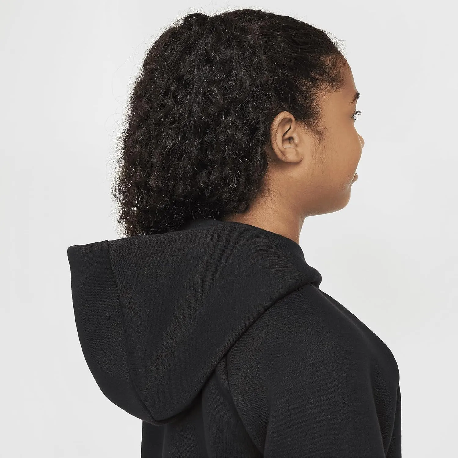 Nike Sportswear Tech Fleece Girls' Full-Zip Hoodie (HV8695-010, Black/Black/Black/Black)