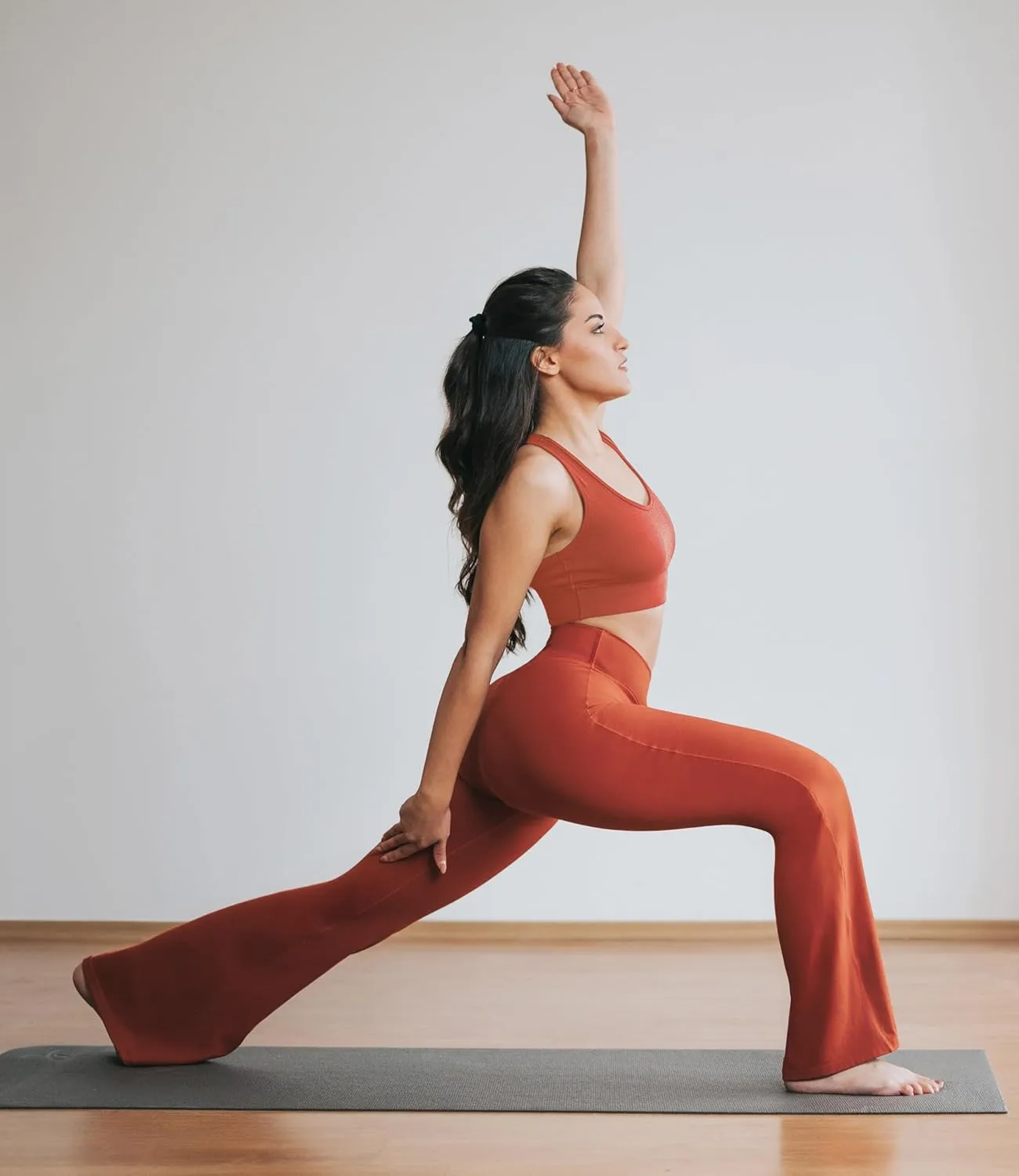 Nirlon Crossover Flare Leggings for Women - Regular & Plus Size Flare Pants High Waisted Wide Yoga Pants