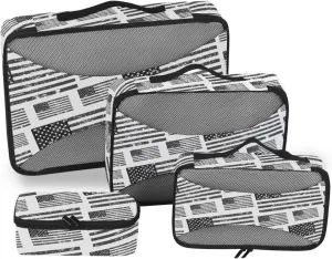 Packing Cube 4 Set Luggage Cubes Travel Organizers Packimg Cubes American Flag
