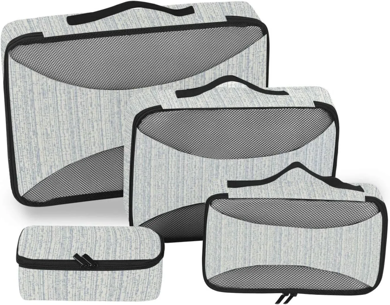 Packing Cube Set of 4 Suitcase Organizer Bags Packing Cubes for Travel Women Packing Cube Monochrome Stripes