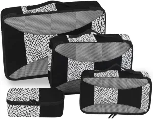 Packing Cubes 4 Set Luggage Cubes for Packing Travel Bag Organizer for Luggage Pqcking Cubes Snake Printed