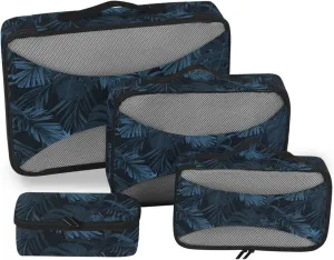 Packing Cubes for Suitcases 4 Set Luggage Organizers for Suitcase Travel Bag Organizer for Luggage Oacking Cubes Hawaiian Plants and Flowers