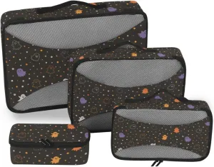 Packing Cubes for Suitcases Set of 4 Luggage Organizer Bags Suitcase Packing Cubes for Travel Pqcking Cubes Halloween Cute Funny