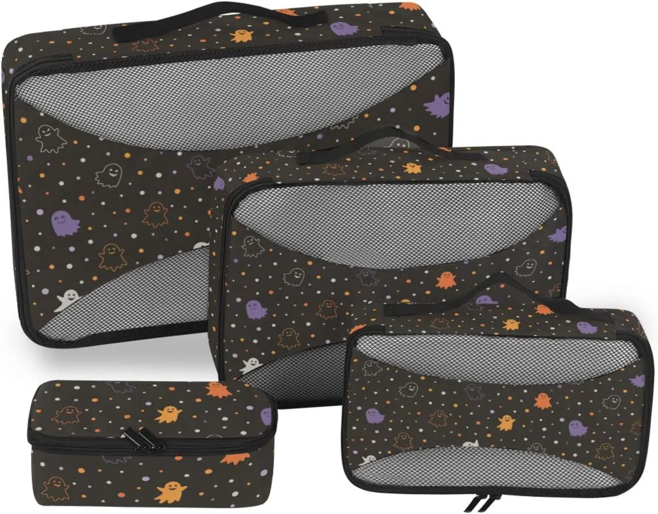 Packing Cubes for Suitcases Set of 4 Luggage Organizer Bags Suitcase Packing Cubes for Travel Pqcking Cubes Halloween Cute Funny