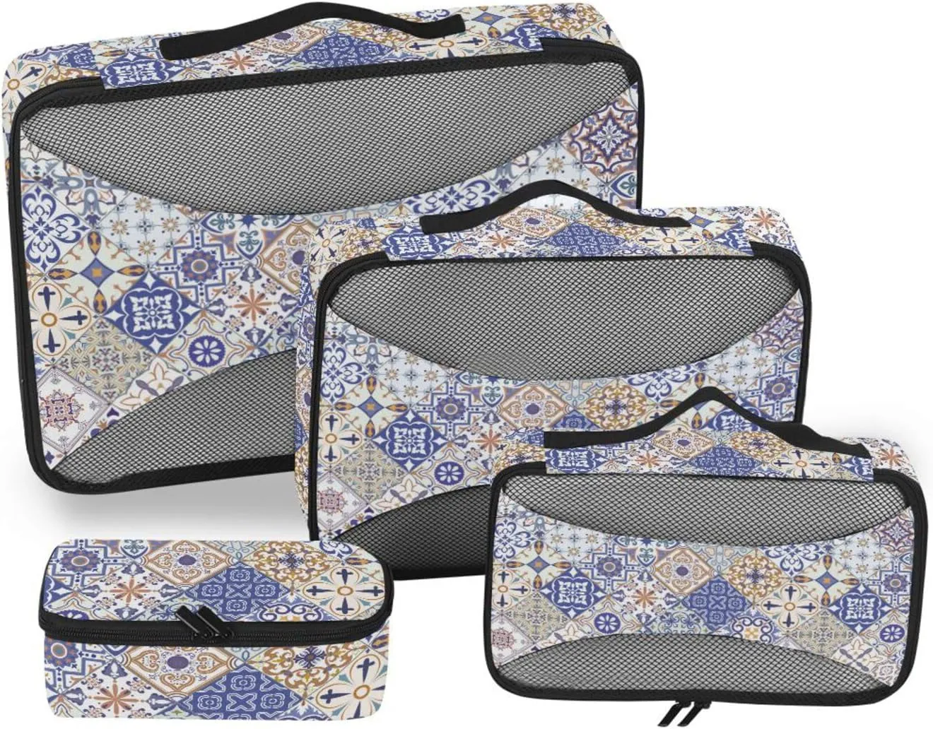 Packing Cubes for Suitcases Set of 4 Luggage Organizer Packing Cubes for Travel Women Packing Cunes Mandala Geometry