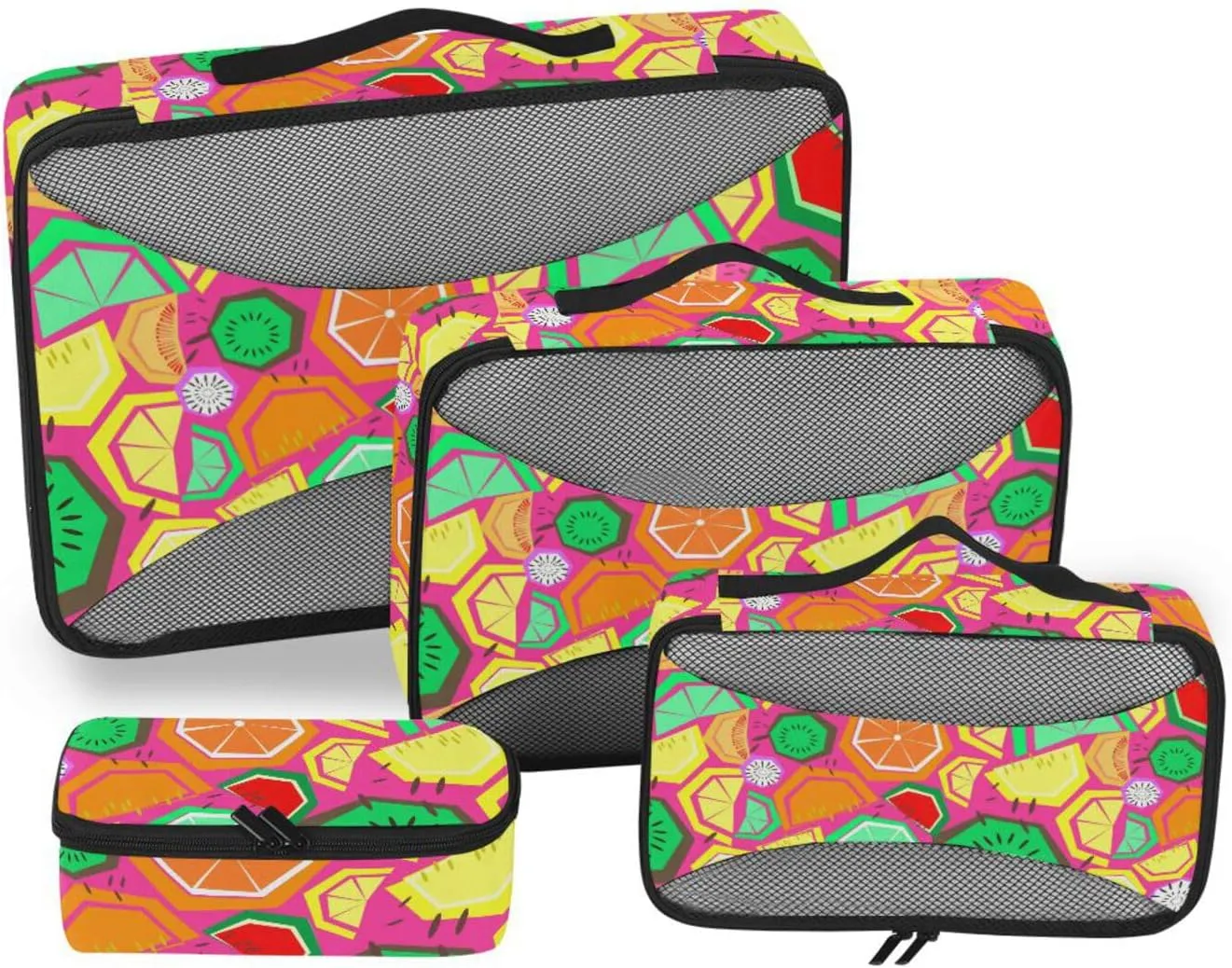Packing Cubes for Suitcases Set of 4 Luggage Organizer Travel Organizers Packing Cubed Colorful Fruits