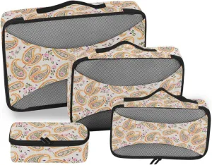 Packing Cubes for Suitcases Set of 4 Suitcase Organizer Bags Luggage Packing Cubes for Travel Packing Cubed Floral Paisley