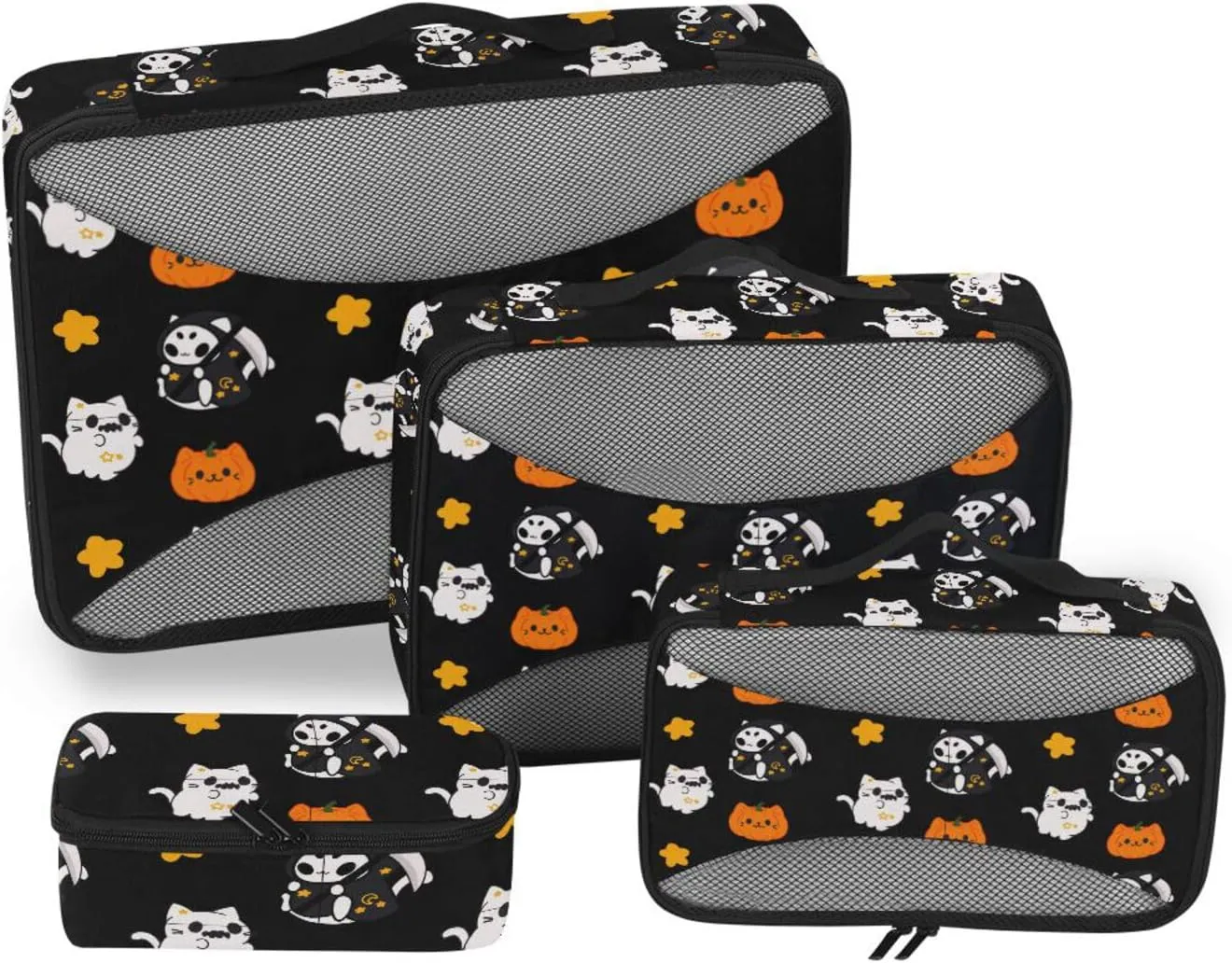 Packing Cubes for Travel 4 Set Luggage Organizers for Suitcase Travel Compartment Organizer Bags Packing Cube Halloweens Cute