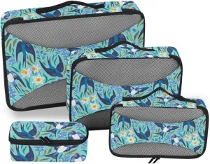 Packing Cubes for Travel Set of 4 Luggage Organizer Bags Packing Organizers for Luggage Packing Cuves Narcissuses Flowers