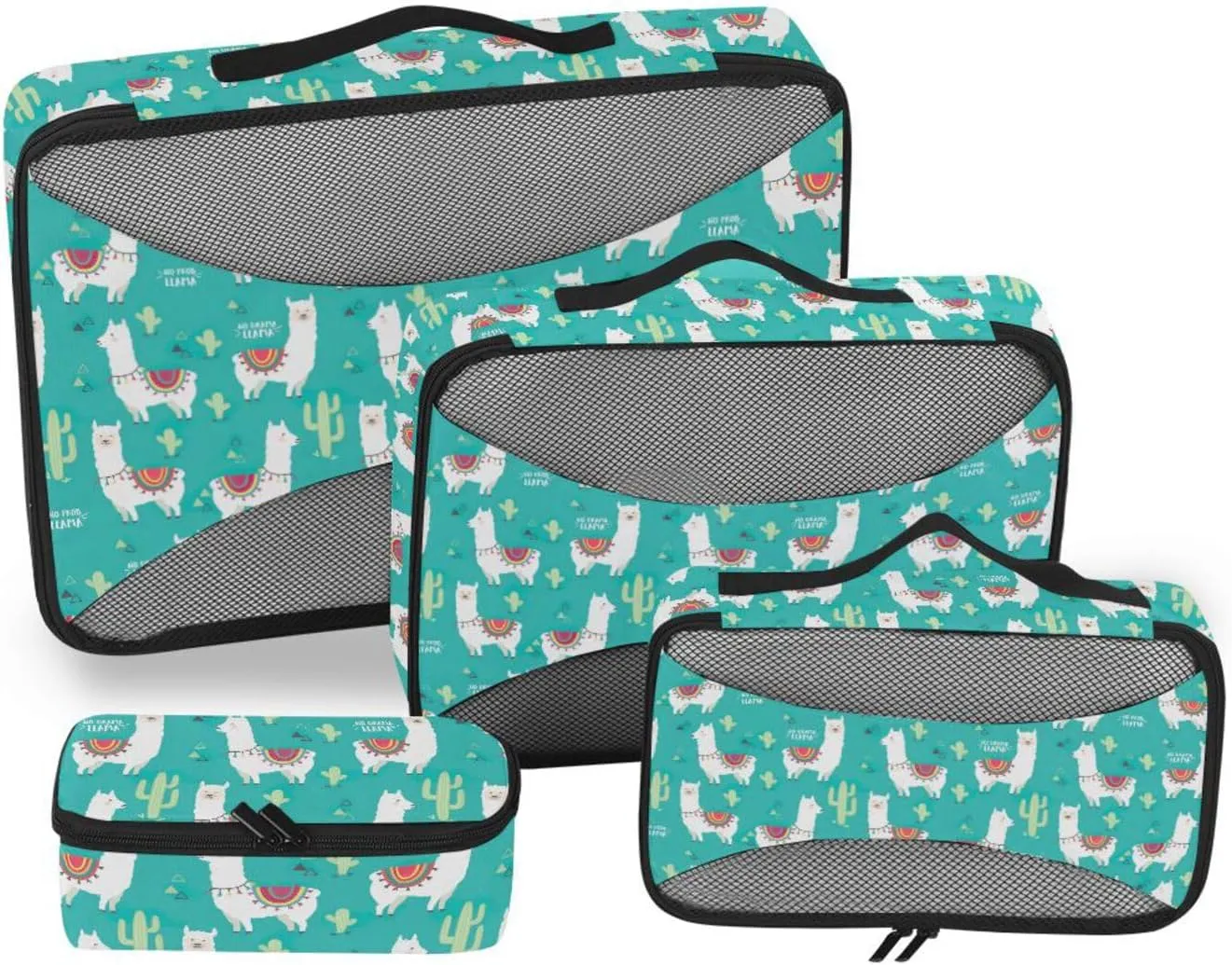 Packing Cubes for Travel Set of 4 Luggage Organizers for Suitcase Travel Cubes for Packing Carry on Bag Packing Cube Alpaca Catus
