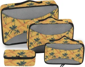Packing Cubes for Travel Set of 4 Suitcase Organizer Bags Packing Cubes Travel Packing Cubs Tropical Pattern