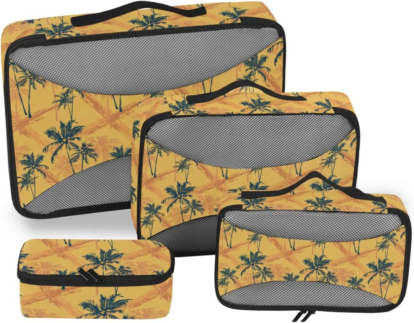 Packing Cubes for Travel Set of 4 Suitcase Organizer Bags Packing Cubes Travel Packing Cubs Tropical Pattern