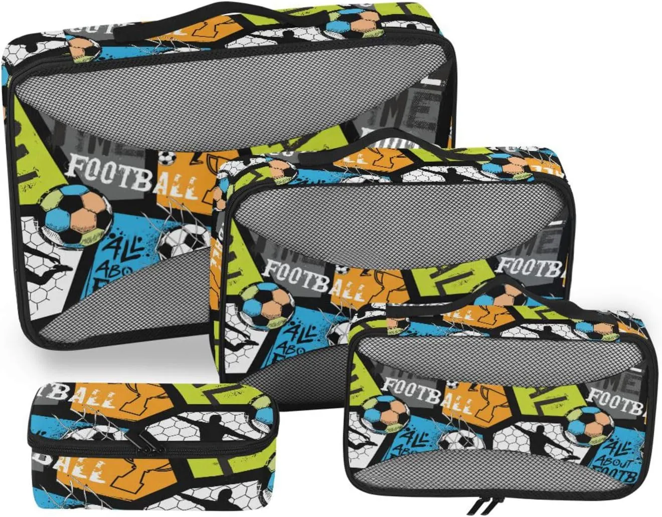 Packing Cubes Set of 4 Luggage Organizers for Suitcase Travel Cubes for Packing Carry on Bag Packing Cubed Sport Balls