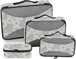 Packing Cubes Set of 4 Suitcase Organizer Suitcase Packing Cubes for Travel Pqcking Cubes Cute Floral