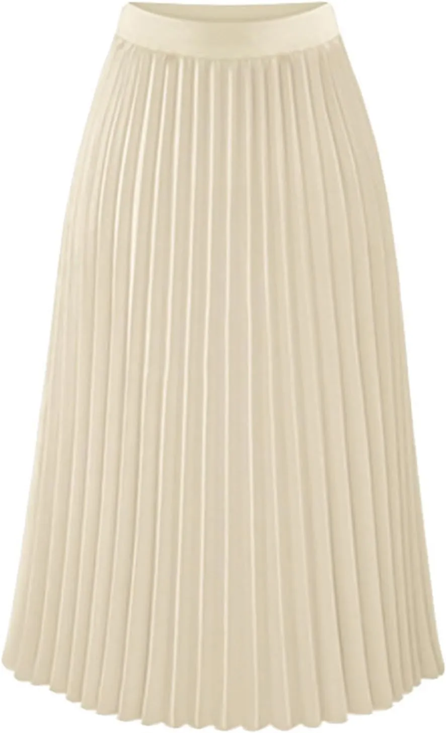 Pleated Skirts for Women High Elastic Waist Midi Long Maxi Skirt Shirring A Line Skirts Fall Winter Mini Dress