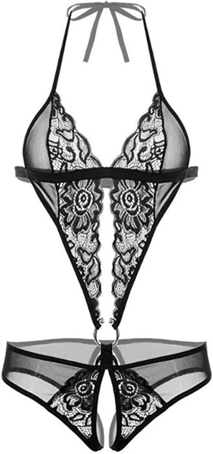 Plus Size Lingerie for Curvy Women Eyelash Lace Mesh Bra Panty Set Bra and Panty Lingerie Set Two