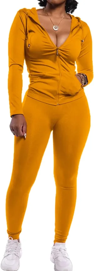 PRETTYGARDEN Women's Two Piece Tracksuit Set Long Sleeve Zipper Hoodie Jacket with Sweatpants Sweatsuit Jogger Workout Set