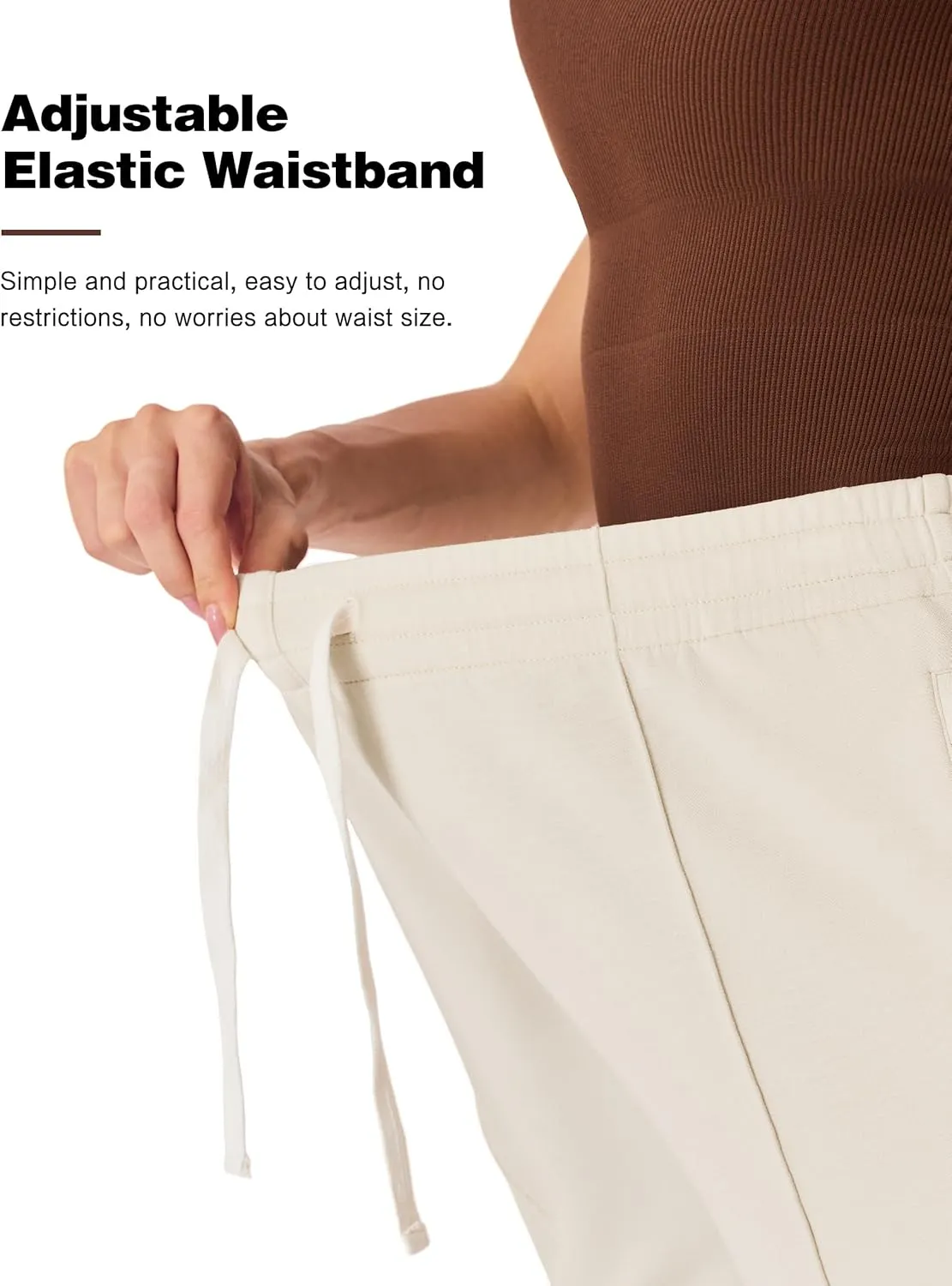 PULI Women Wide Leg Sweatpants 30" High Waist Lounge Yoga Pants Drawstring Loose Joggers with Pockets