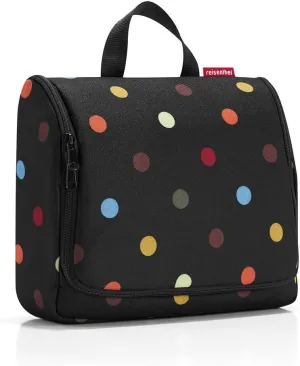 reisenthel Toiletbag XL, Hanging Travel Toiletry Organizer, Dots