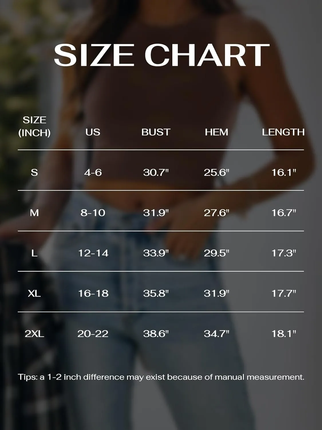 REORIA Butsmooth Women's Sleeveless Halter Neck Double Lined Casual Basic Crop Tank Tops
