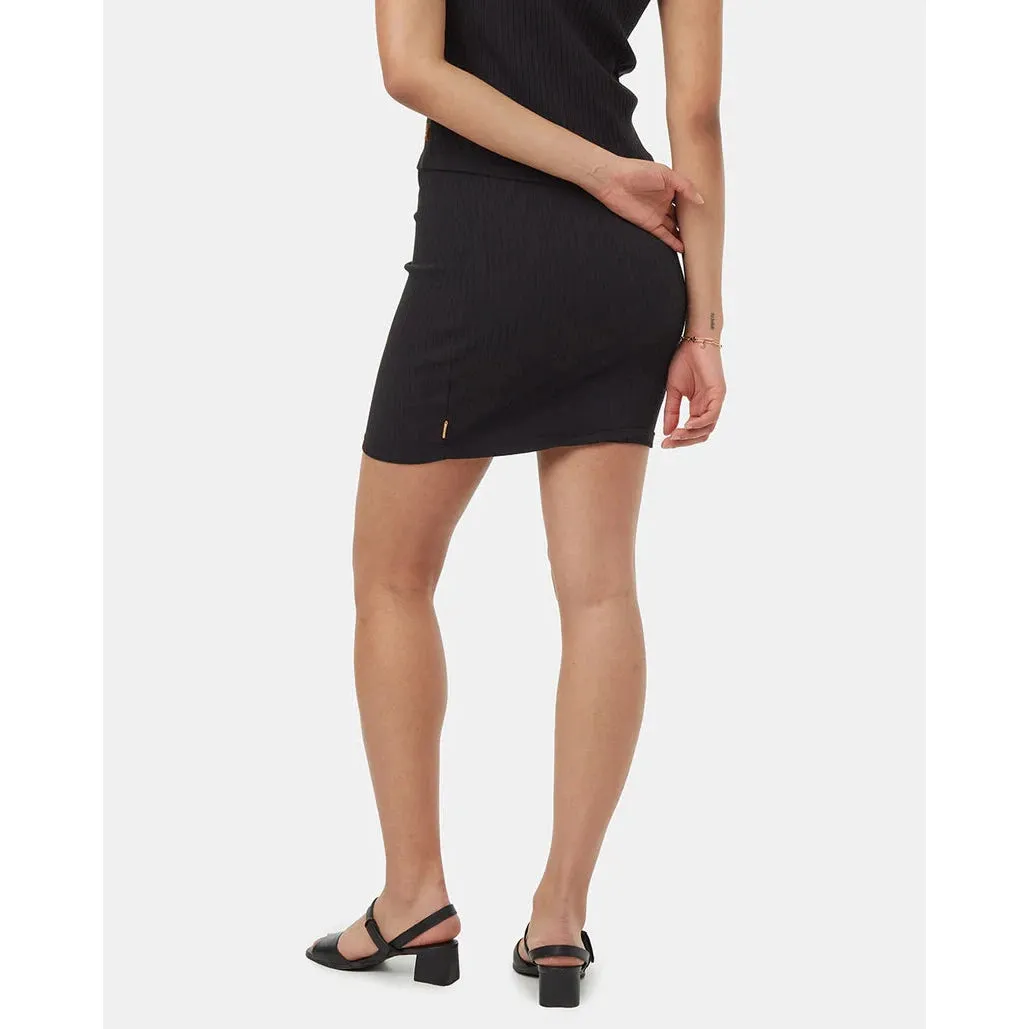 Rib Knit Mini Skirt - Ten Tree