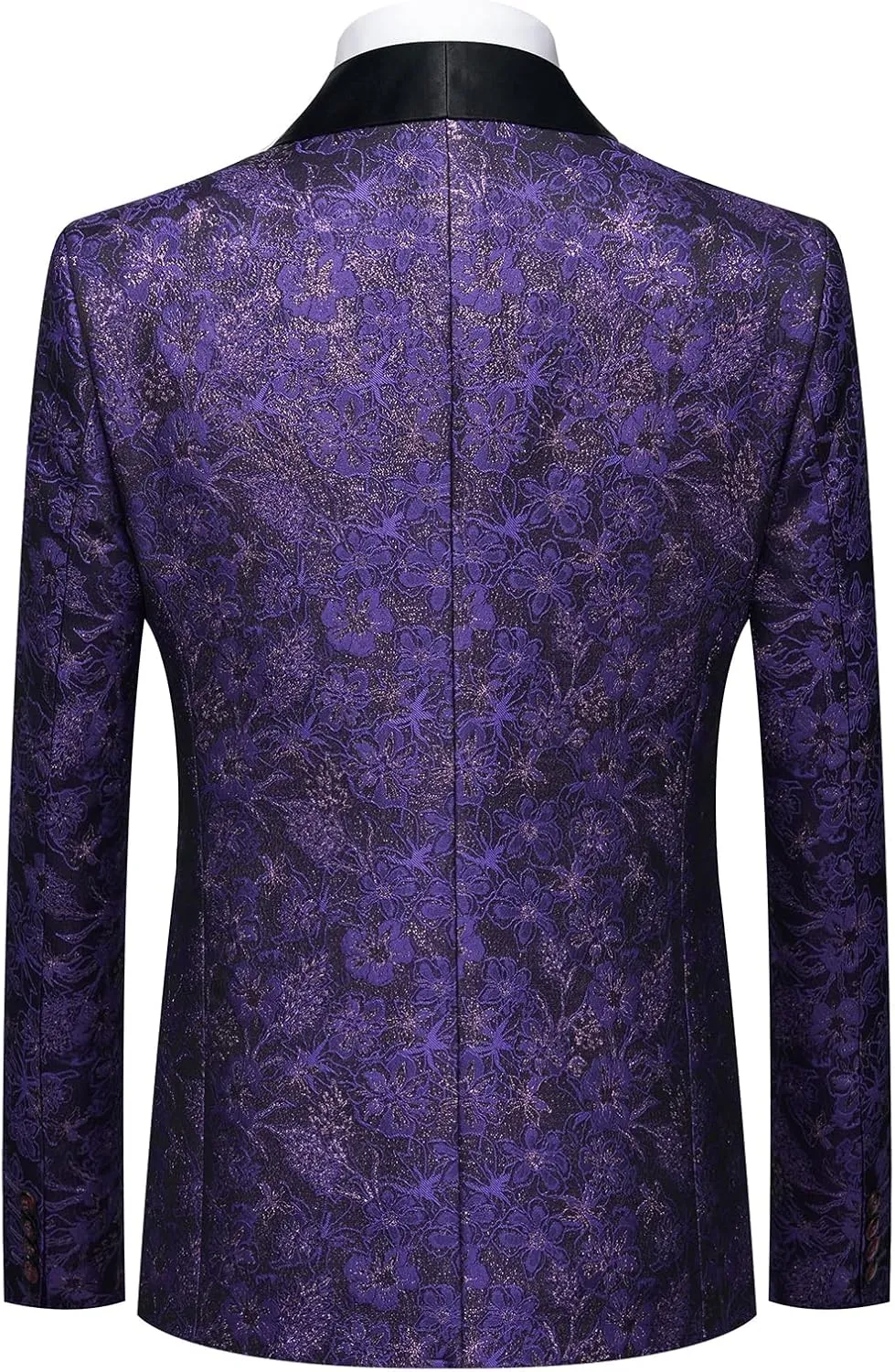 Rogers & Morris Tuxedo for Men Slim fit 2 Piece Suits Set for Prom with Floral Patterm Suit Jacket Pants