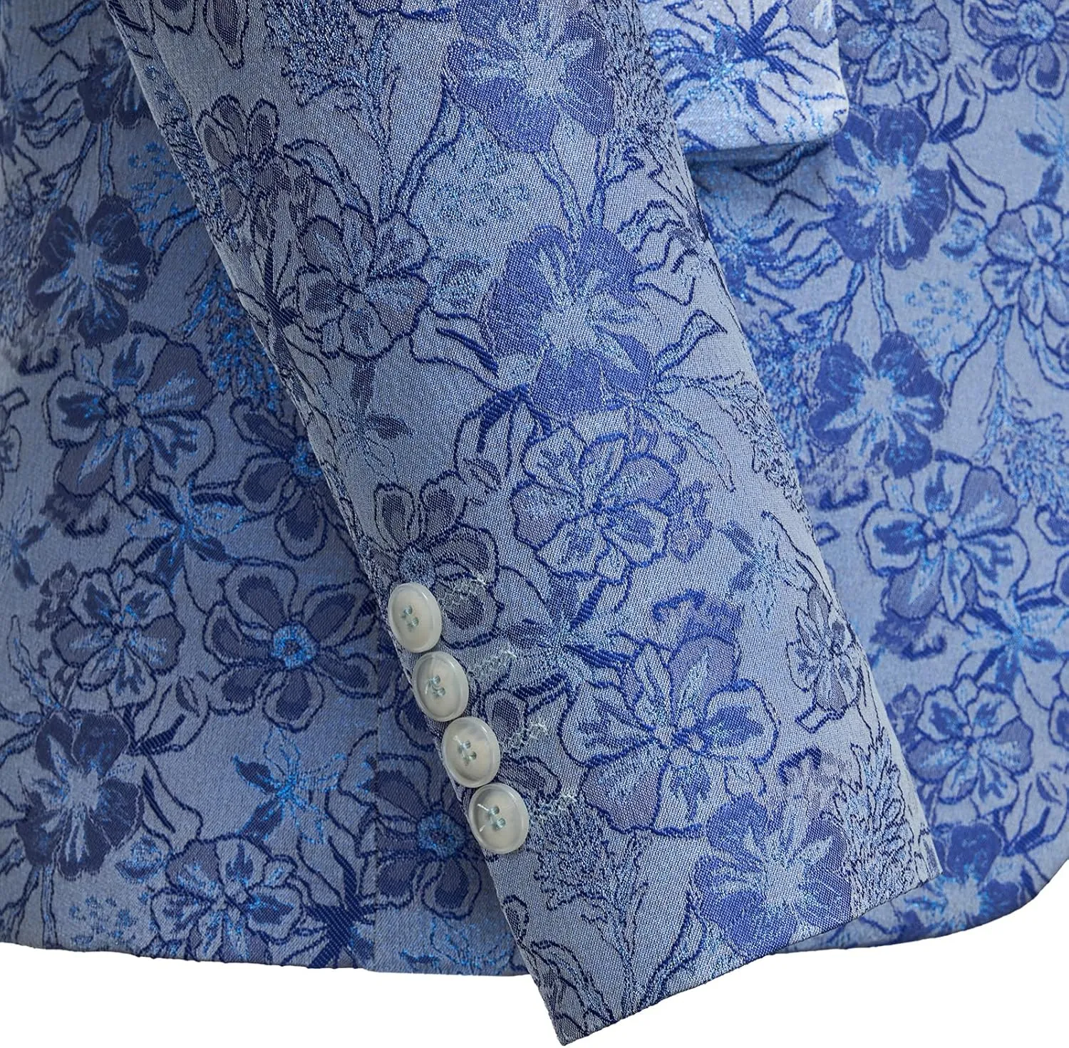 Rogers & Morris Tuxedo for Men Slim fit 2 Piece Suits Set for Prom with Floral Patterm Suit Jacket Pants