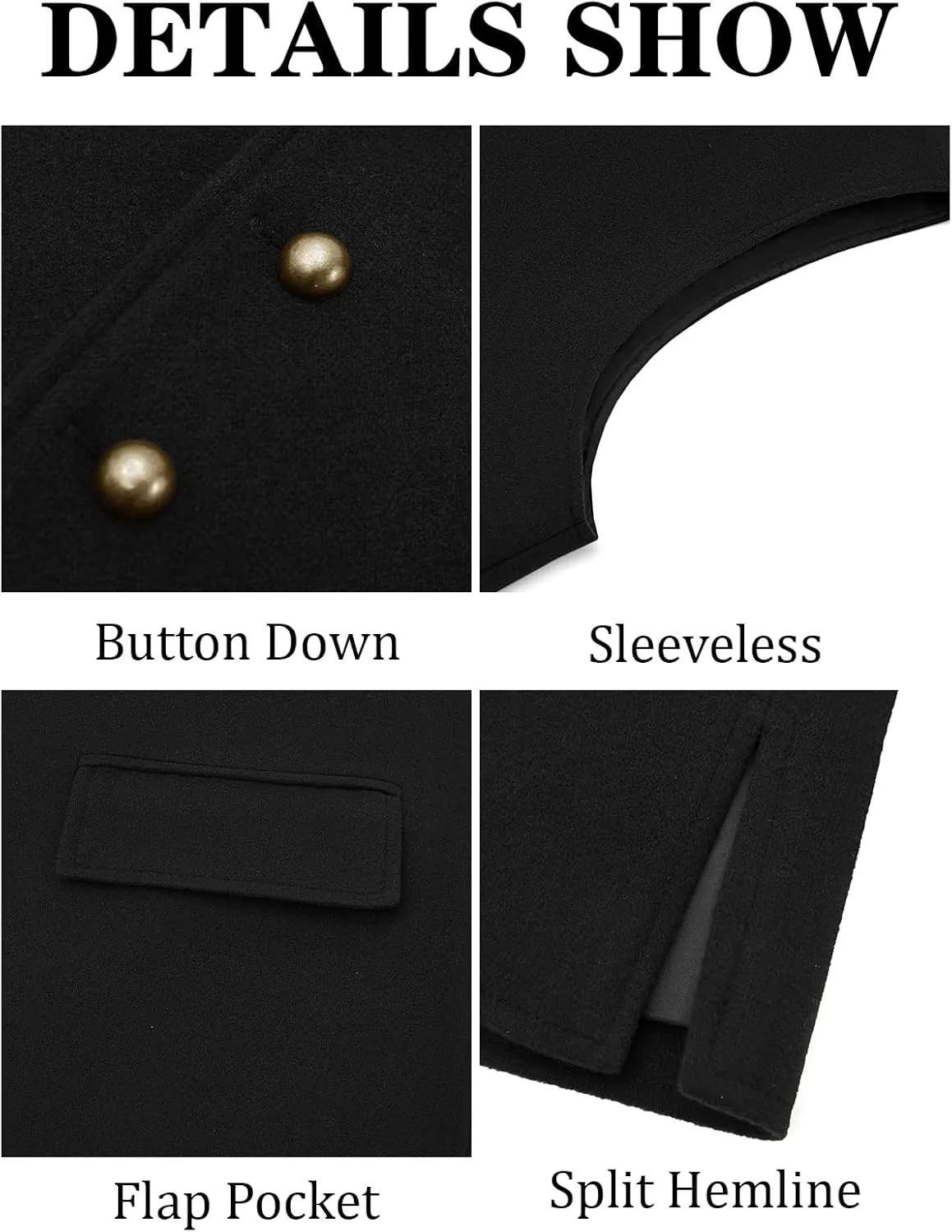 Runcati Mens Colonial Vest Renaissance Medieval Viking Costume Gothic Steampunk Halloween Retro Waistcoat