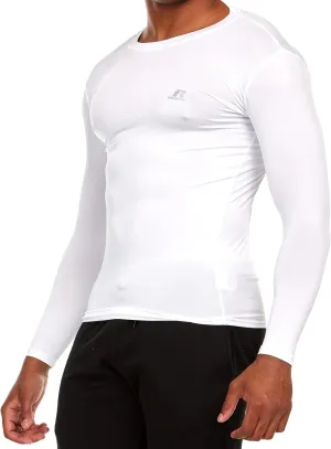 Russell Athletic Men's Long-Sleeve Compression Top Lightweight Compression Shirts for Men Running Athletic Workout