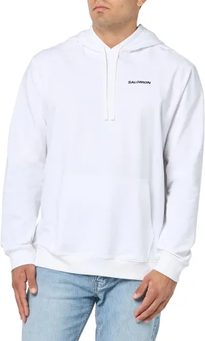 Salomon Men's GRAPHIC PERFORMANCE Sportswear Hooded Sweatshirt, WHITE, XL