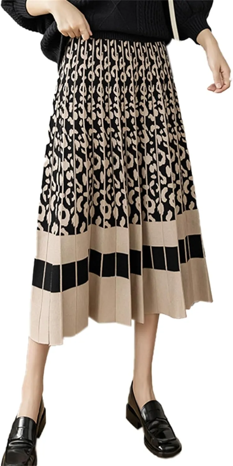 SANGTREE Women's Pleated Knit Maxi Skirt