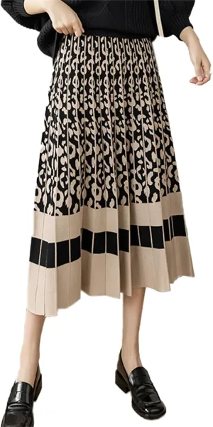 SANGTREE Women's Pleated Knit Maxi Skirt