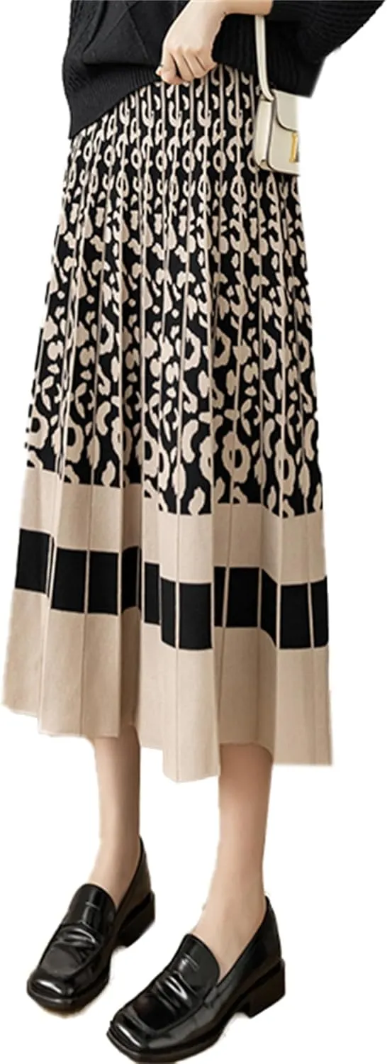 SANGTREE Women's Pleated Knit Maxi Skirt