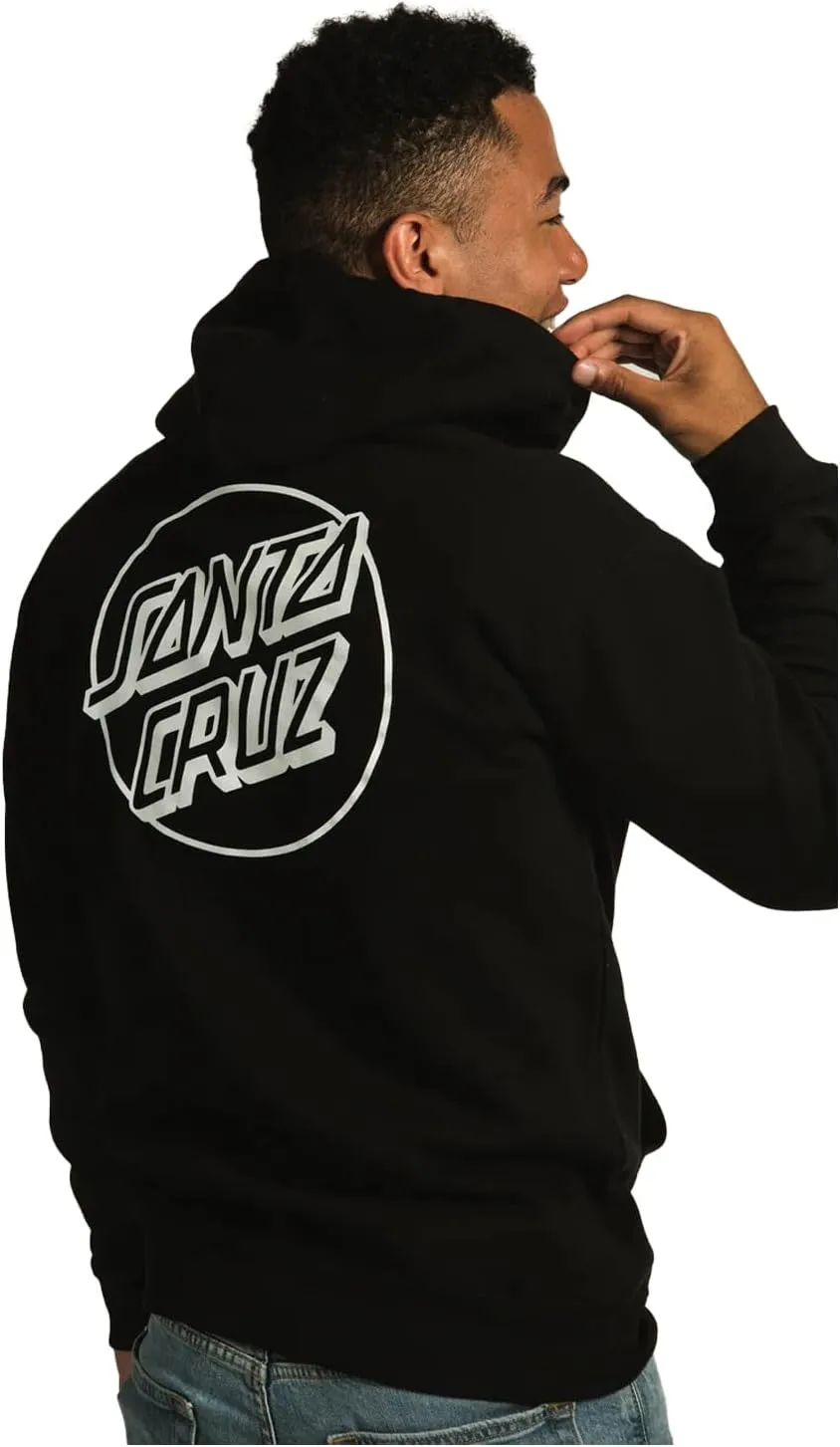 SANTA CRUZ Men's Pullover Hooded Heavyweight Sweatshirt Opus Dot Skate Sweatshirt