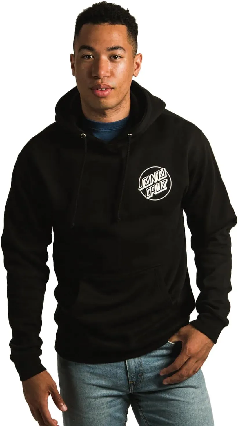 SANTA CRUZ Men's Pullover Hooded Heavyweight Sweatshirt Opus Dot Skate Sweatshirt