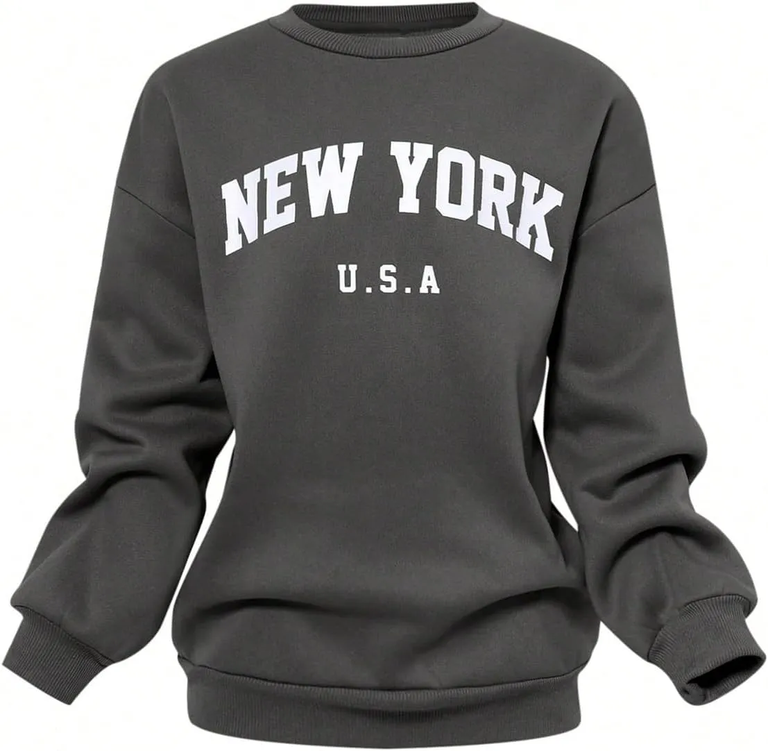 SOLY HUX Cute Clothes for Girls Sweatsuit Sets Crewneck Casual Sweatpants 2 Piece Outfits Sweatshirt and Pants