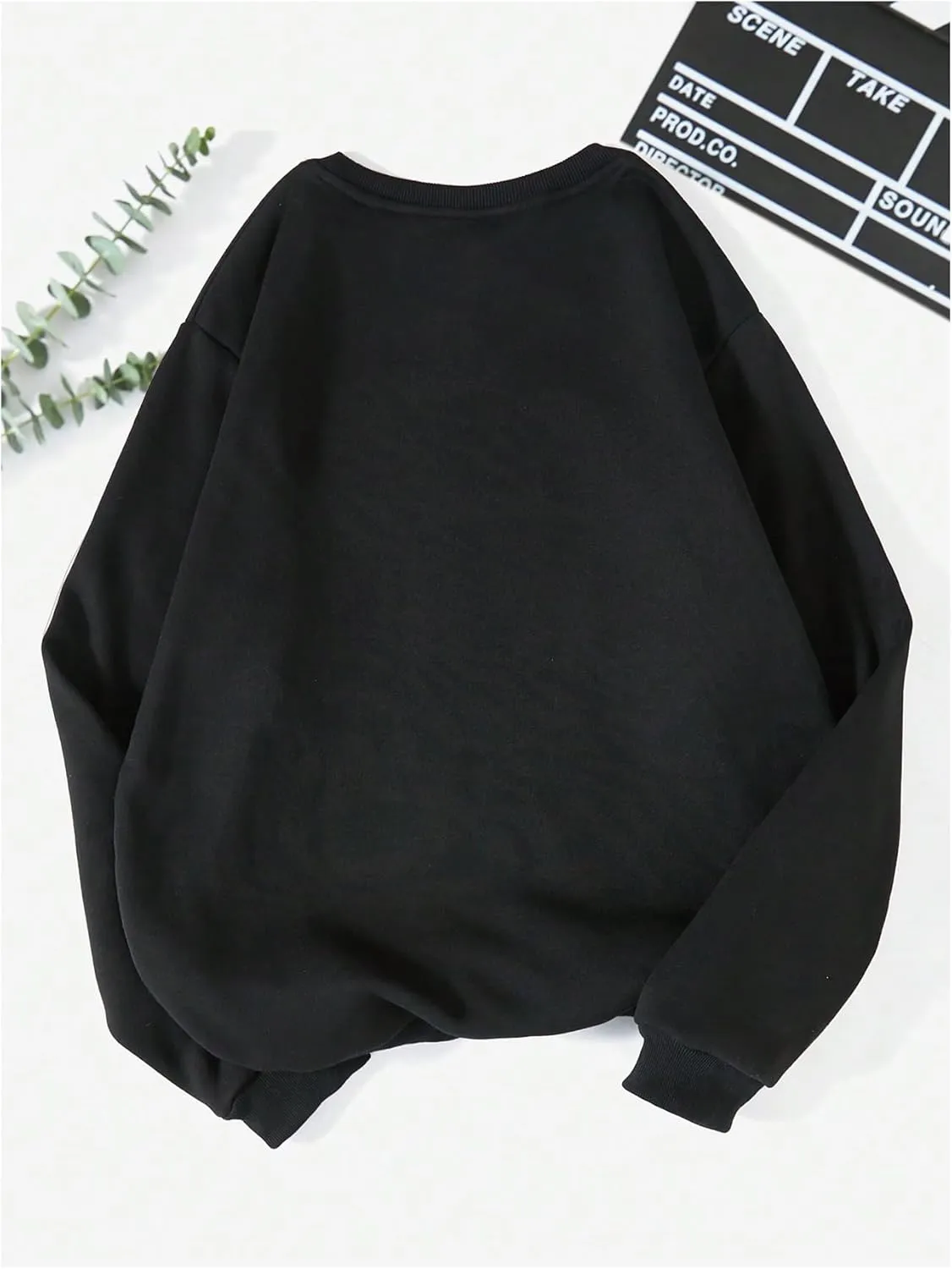 SOLY HUX Women's Graphic Sweatshirt Drop Shoulder Long Sleeve Crew Neck Casual Pullover Tops