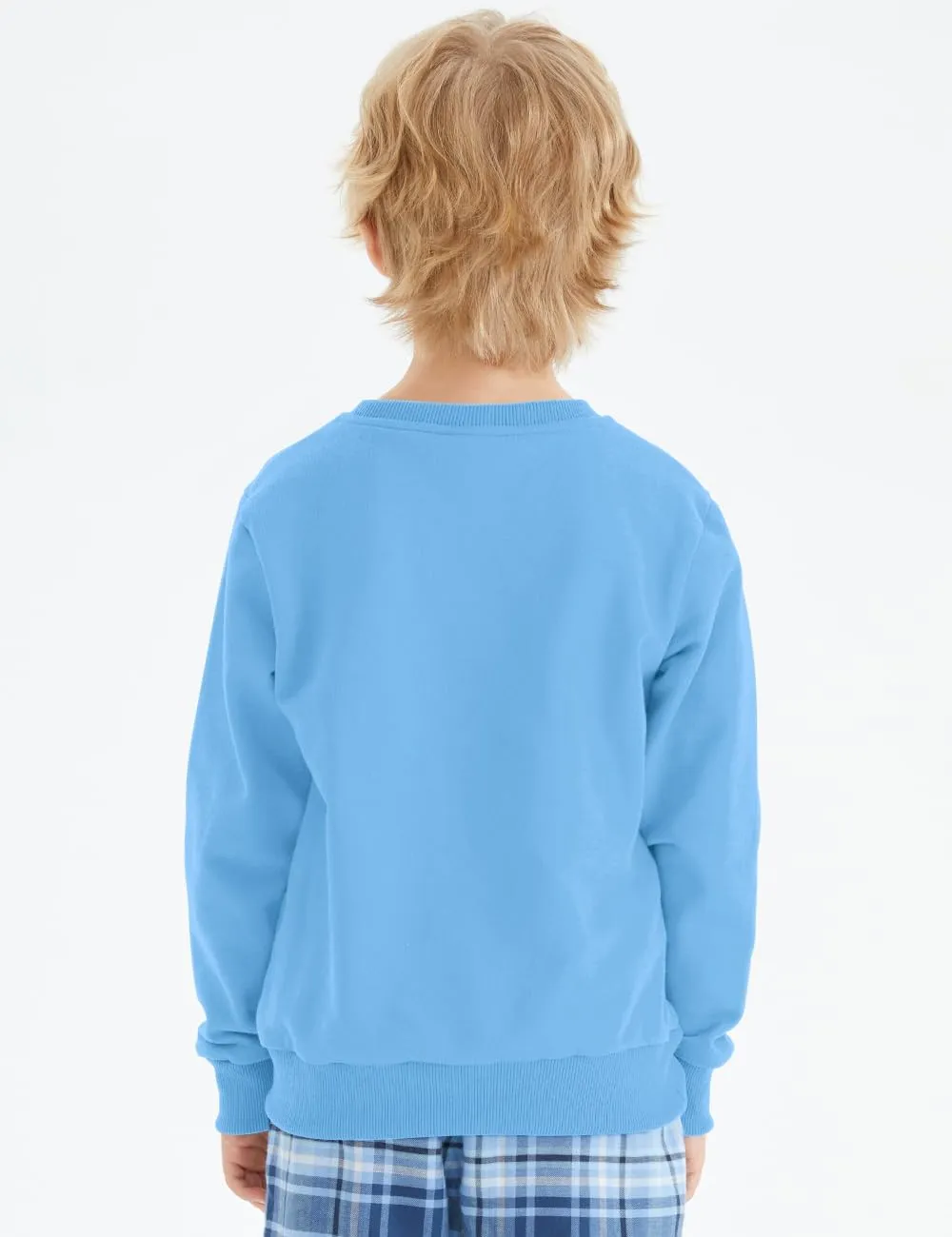 Spring&Gege Youth Basic Sport Crewneck Pullover Sweatshirts for Children3-14 Years