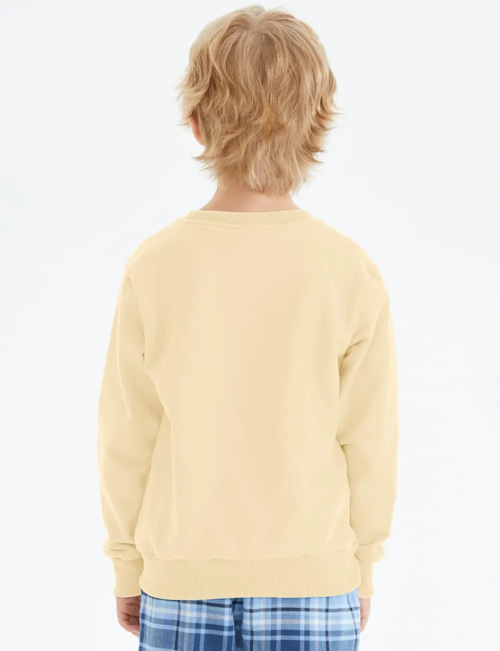 Spring&Gege Youth Basic Sport Crewneck Pullover Sweatshirts for Children3-14 Years
