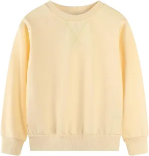Spring&Gege Youth Basic Sport Crewneck Pullover Sweatshirts for Children3-14 Years