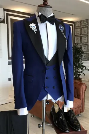 Suzhoufashion Jack Purple Plaid Three Piecess Modern Prom Men Suits