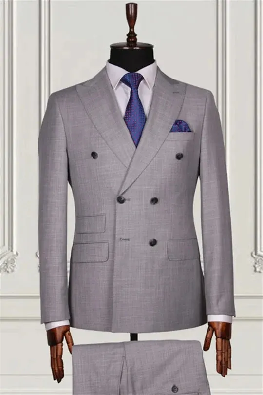 Suzhoufashion Trendy Blue Double Breasted Formal Business Men Suits