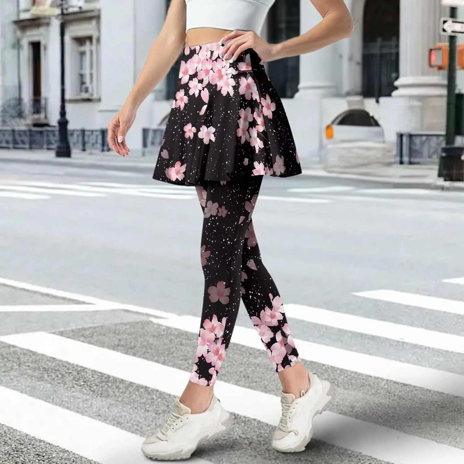 Tennis Skirt for Women Skirted Legging High Waisted Athletic Skirt Golf Yoga Athletic Clothing with Pocket