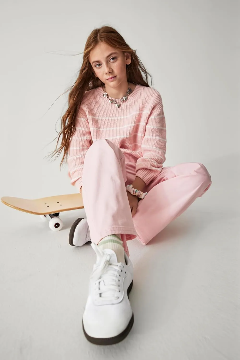 The Children's Place Girls' Long Sleeve Crew Neck Pullover Sweater
